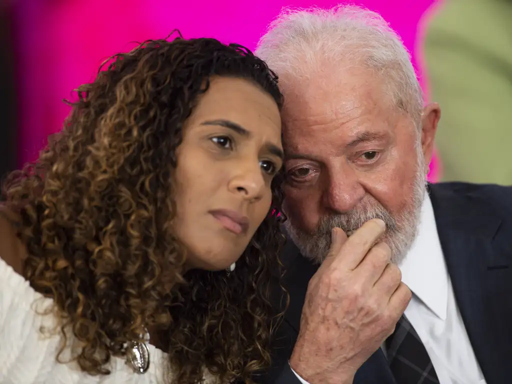 Anielle e Lula em evento no Palácio do Planalto: ministra teria sido vítima de assédio sexual de Sílvio Almeida