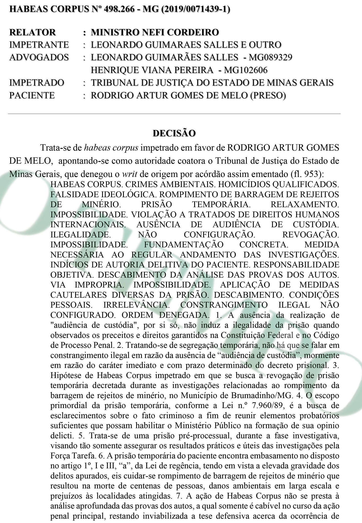 Decisão STJ