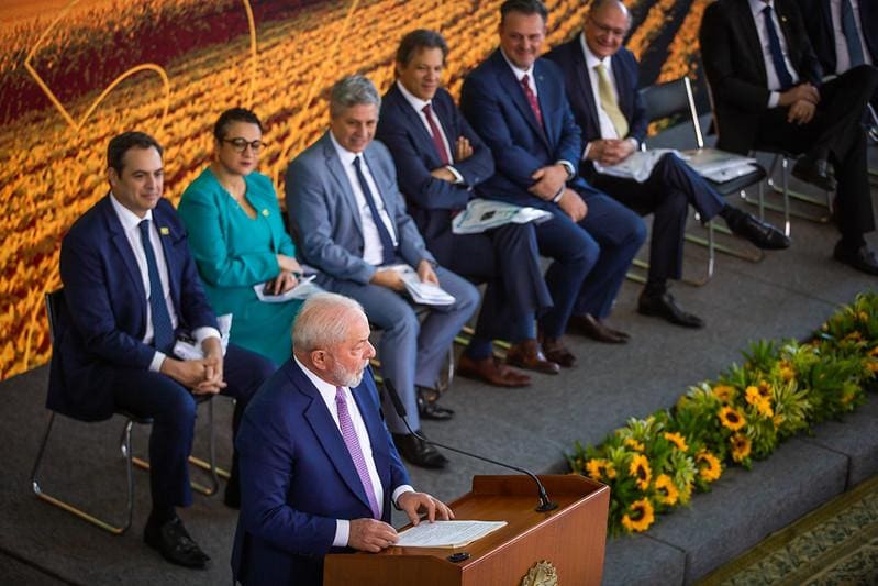 Lula discursa durante cerimônia de lançamento do Plano Safra 2023/2024