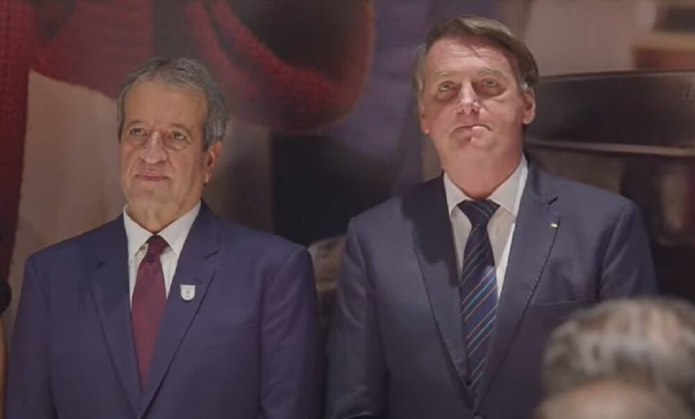 Presidente do PL, Valdemar Costa Neto, com Jair Bolsonaro