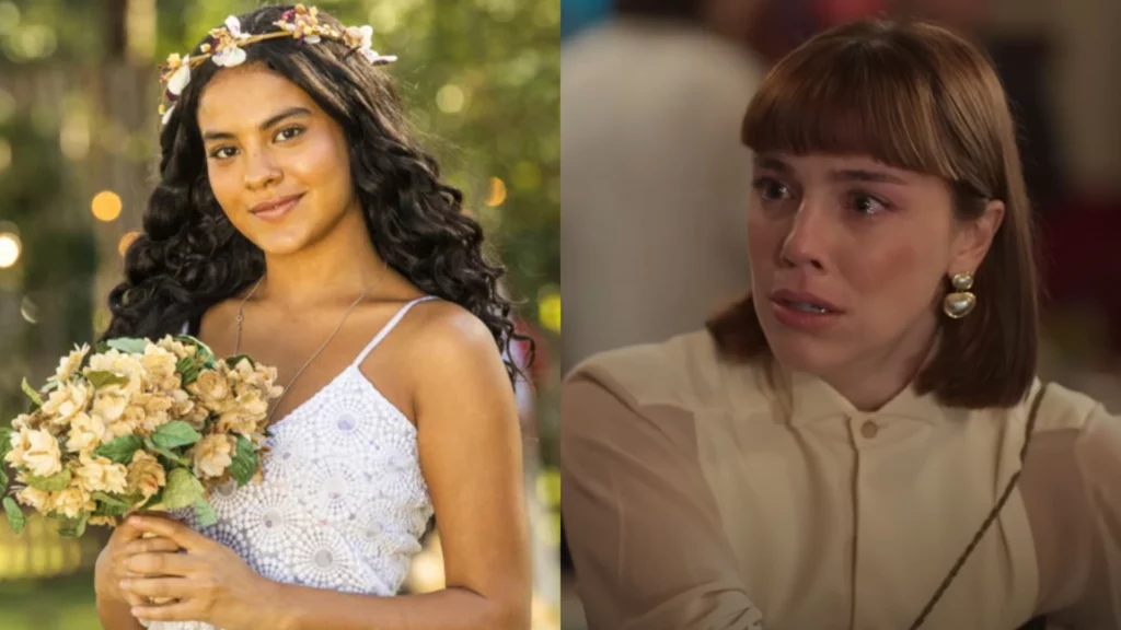 Bella Campos em Pantanal e Solange (Alice Wegmann) de Vale Tudo