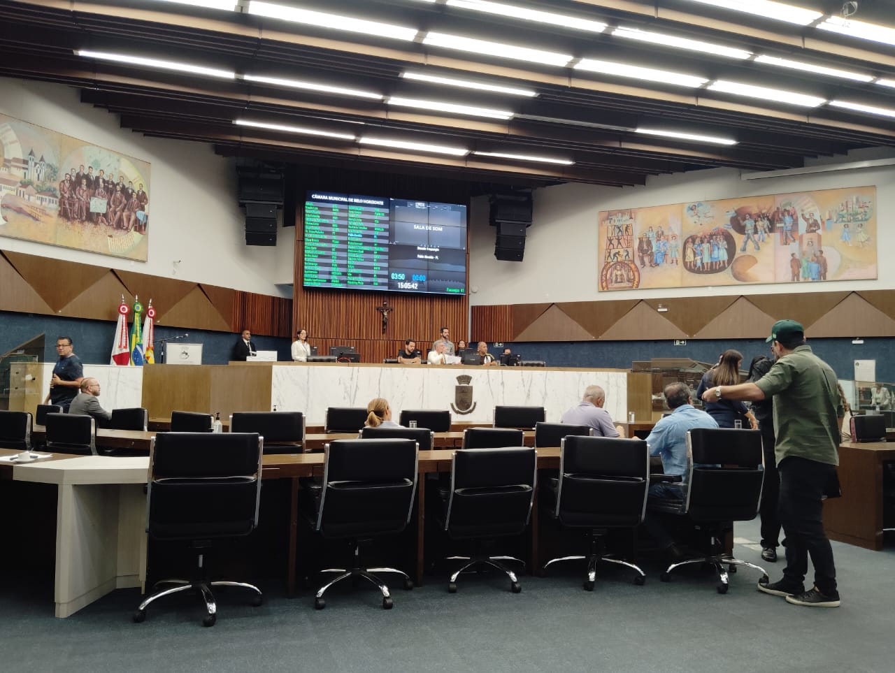 O Plenário da Câmara Municipal de Belo Horizonte durante sessão nesta quinta-feira (7/8)