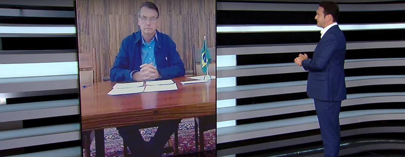 O presidente Jair Bolsonaro deu uma entrevista ao Domingo Espetacular, da Record