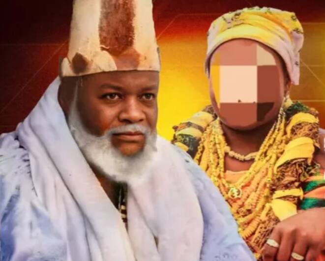 Imagem do anúncio de casamento entre Gborbu Wulomo e a menina