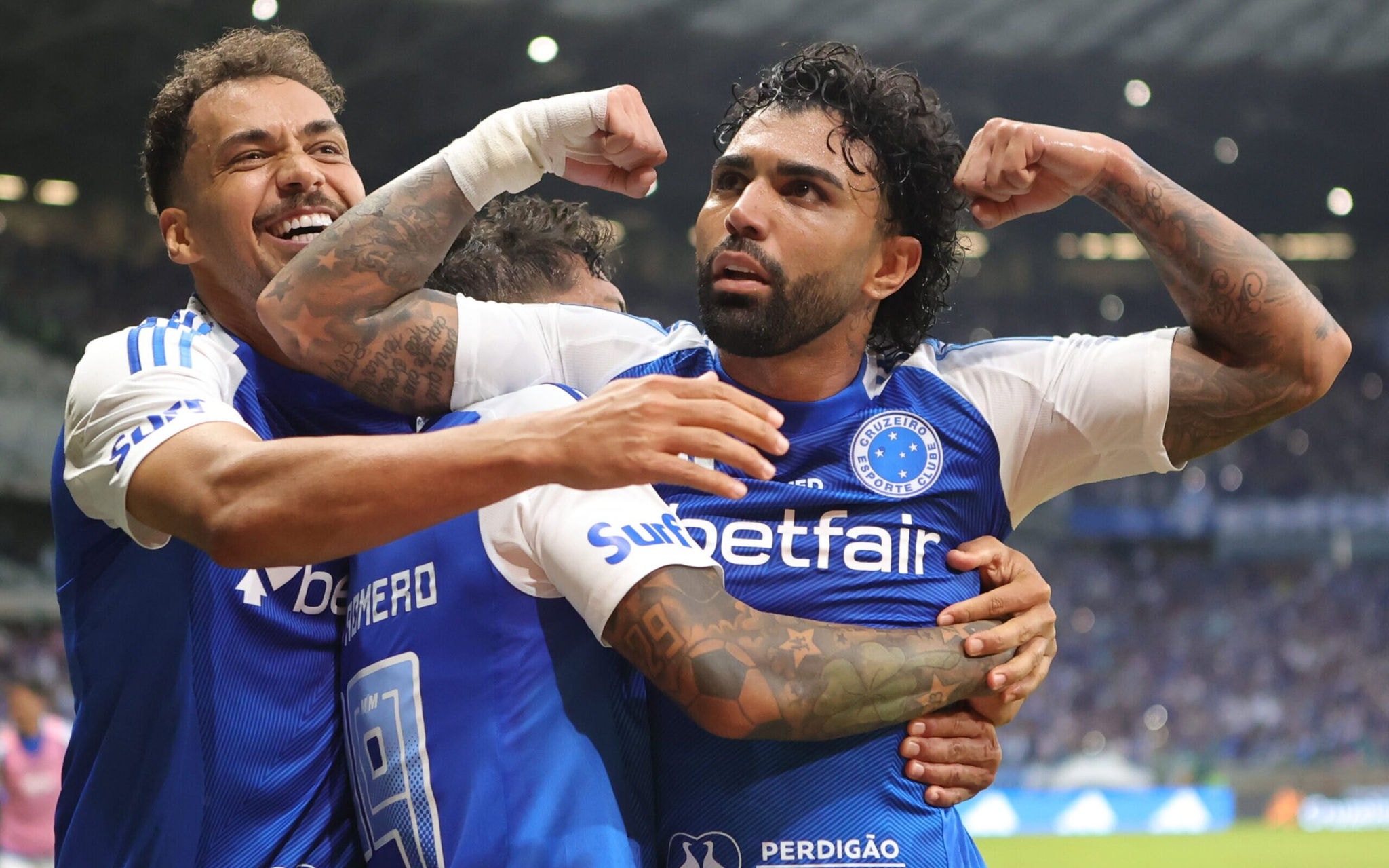 Após goleada sobre o Juventude, Cruzeiro passa a pensar no Corinthians, quarta-feira (23), na Neo Química Arena (Foto: Gilson Lobo/AFP)