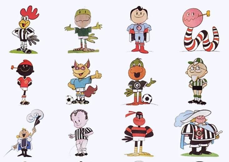 Ziraldo criou versões dos mascotes dos principais clubes do país
