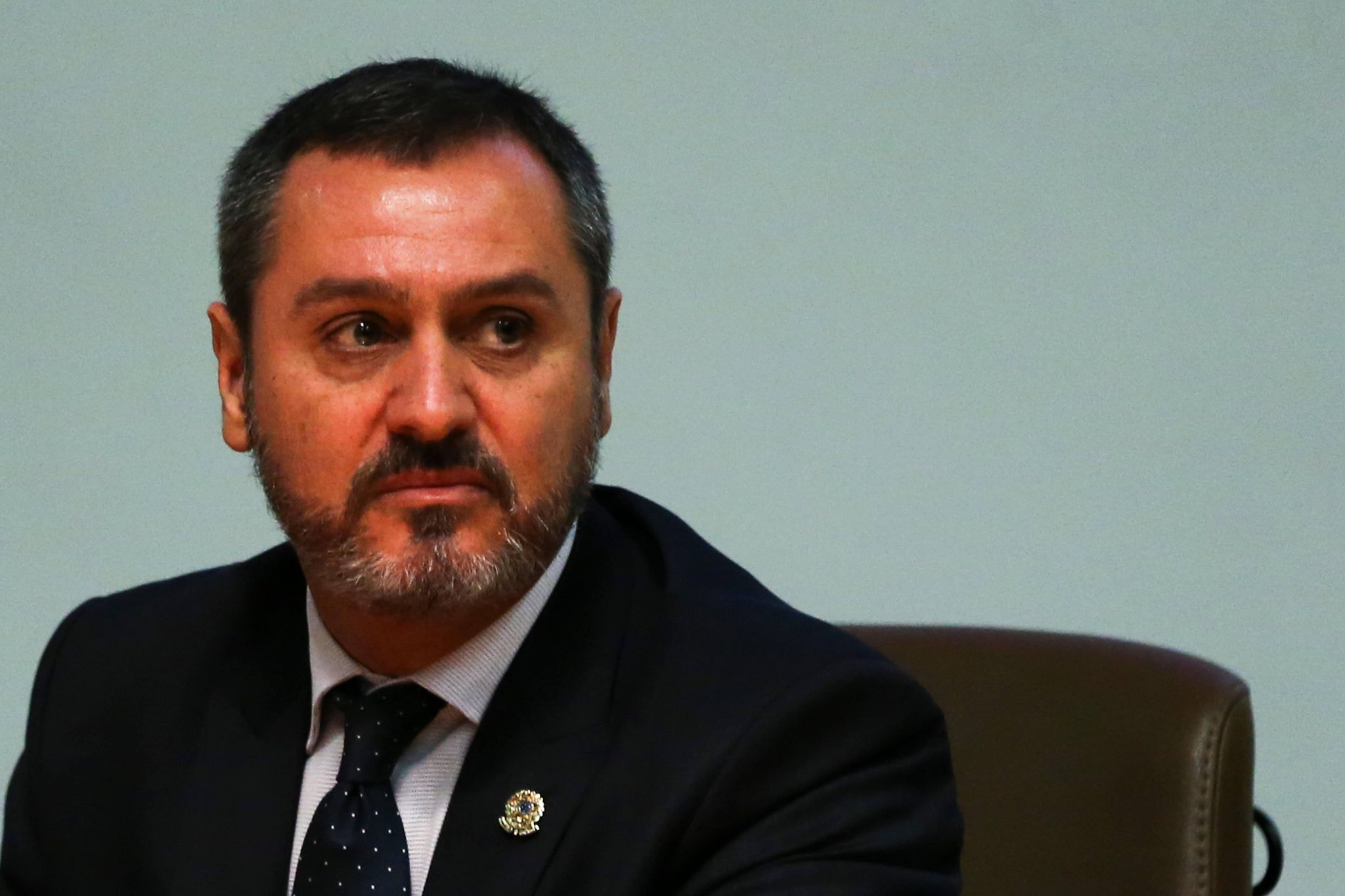 O diretor-geral da Polícia Federal, Andrei Passos, durante evento da corporação