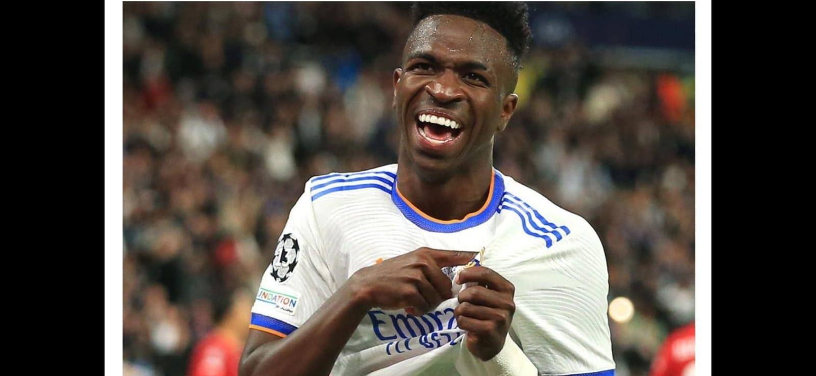 Vinicius Júnior fez o gol do título do Real Madrid diante do Liverpool