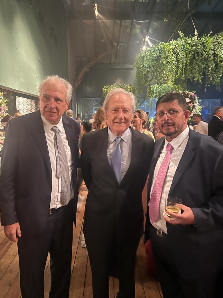 O empresário Rubens Menin; o ministro da Justiça, Ricardo  Lewandowski e o embaixador de Minas Gerais em Brasília, o ex-deputado Fábio Ramalho