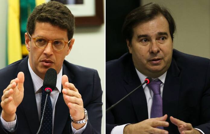 Ricardo Salles trocou farpas com o presidente da Câmara Rodrigo Maia pelo Twitter