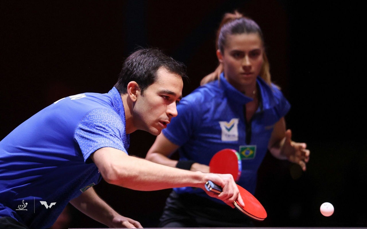 Hugo Calderano e Bruna Takahashi disputam WTT Star Contender (Foto: Divulgação/ WTT)