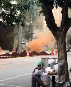 Rua Gonçalves Dias é interditada em BH após vazamento de gás