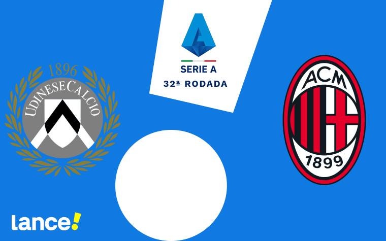Udinese x Milan: 32ª rodada do Campeonato Italiano (Foto: Arte/Lance!)