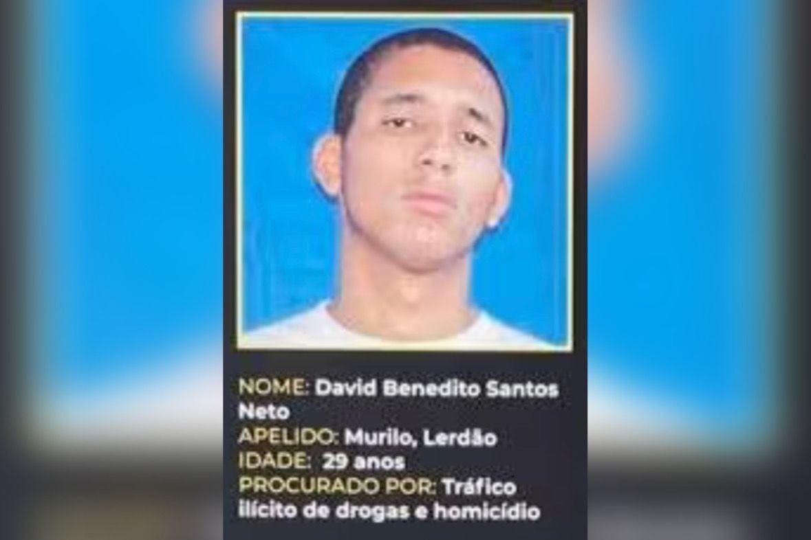 David Benedito, de 29 anos, conhecido como 'Lerdão', tinha passagens por tráfico de drogas e homicídio