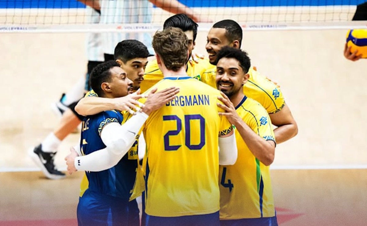 Brasil venceu a Argentina pela VNL na madrugada desta quarta-feira (16/7)