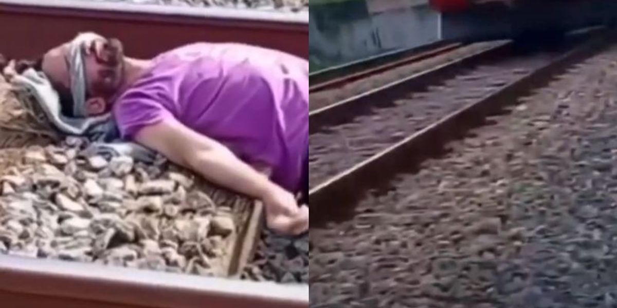Suposto influenciador deita em trilho de trem na Grande SP