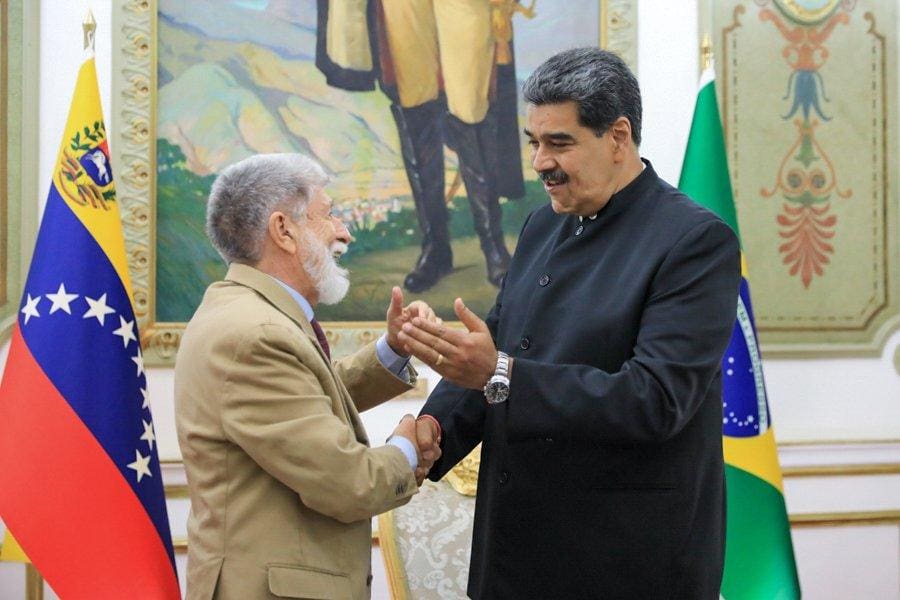 Celso Amorim e Maduro já se encontraram, em Caracas, na Venezuela, em março de 2023