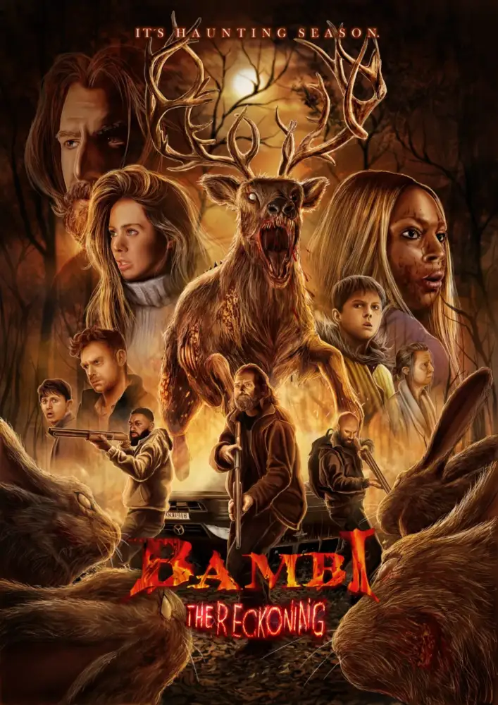 Pôster de filme de terror mostra Bambi assassino