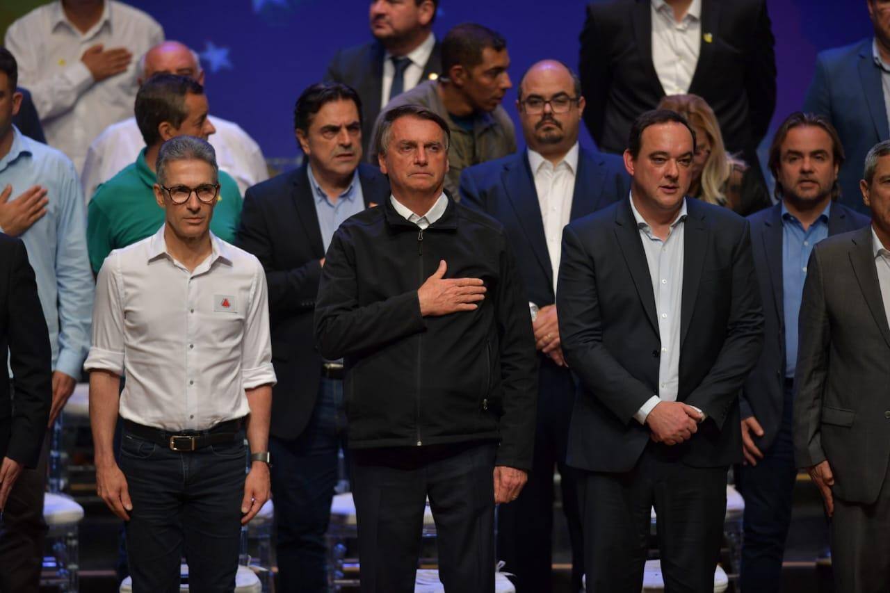 Zema, Bolsonaro e Flávio Roscoe
