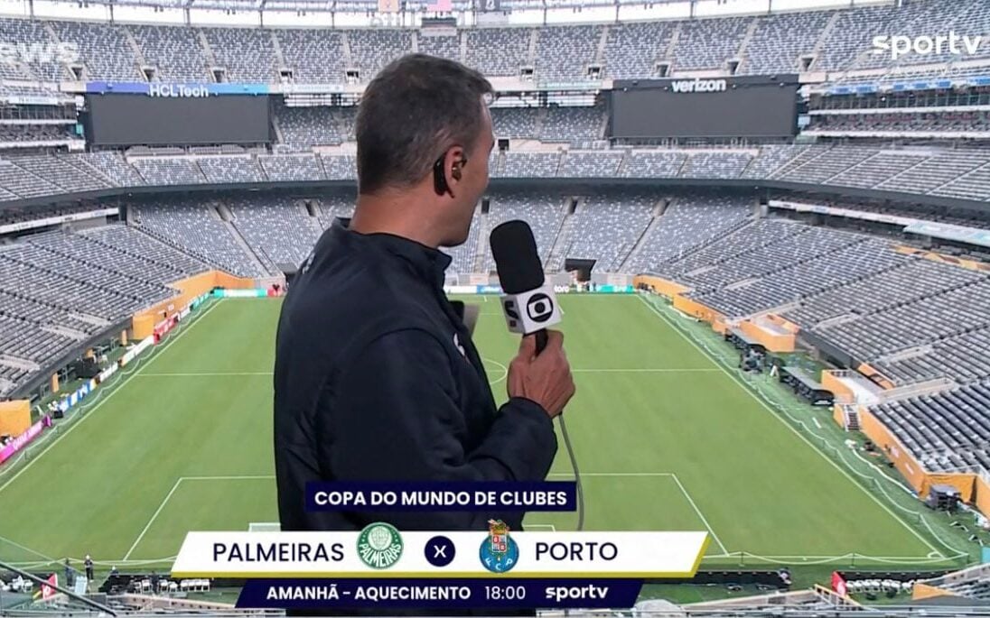 Rizek, durante participação no sportv criticou o gramado do MetLife Stadium