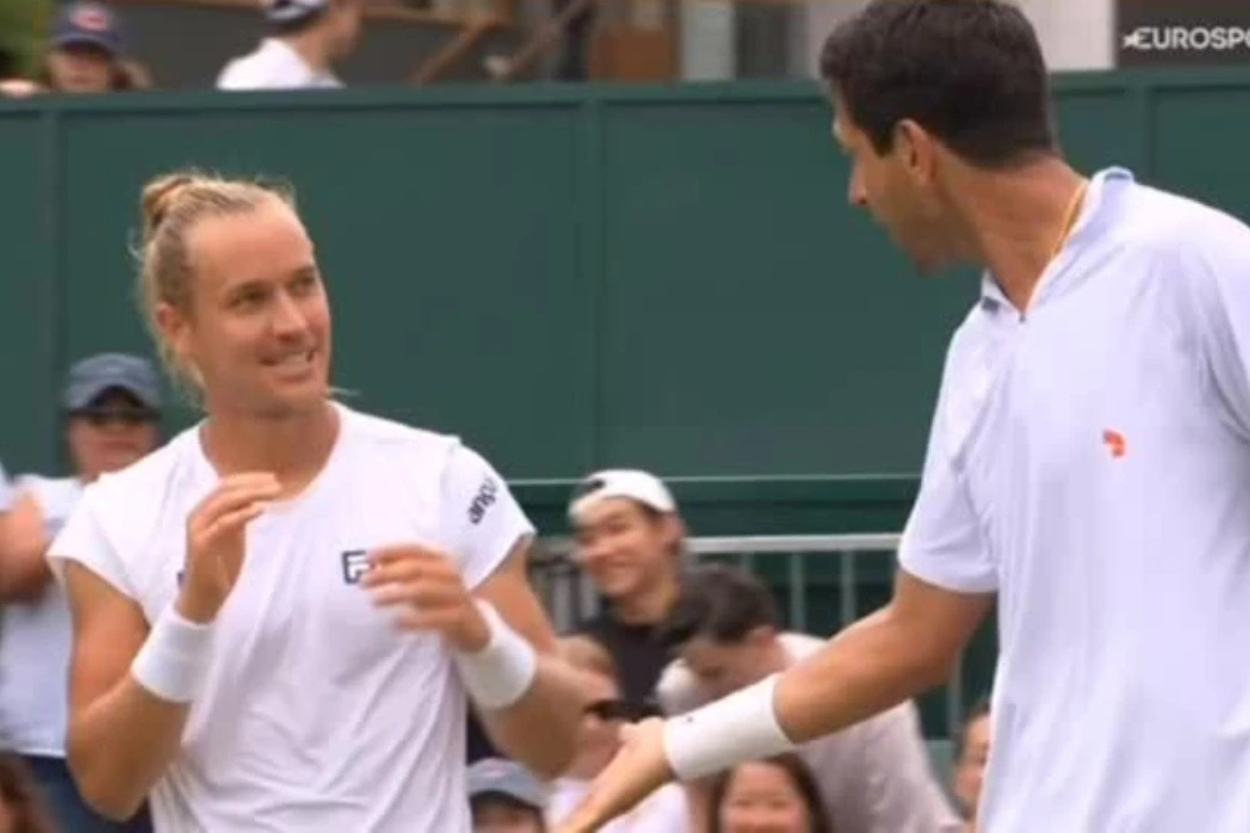 Rafa Matos e Marcelo Melo em ação