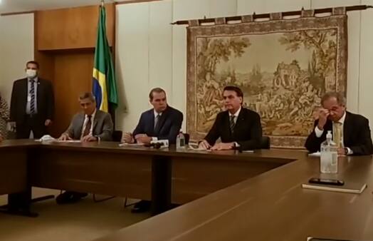 Dias Toffoli, Jair Bolsonaro e Paulo Guedes em reunião no STF