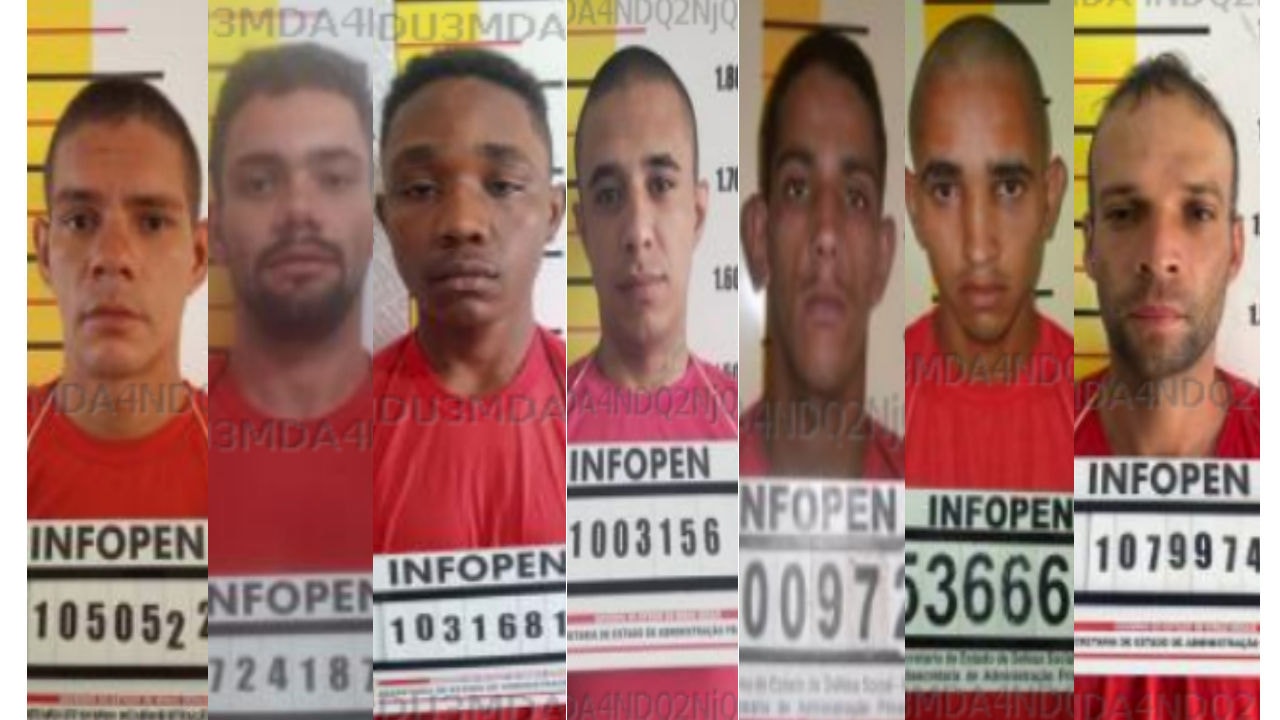 Da esquerda para direita, Bruno Pereira, Maycon Douglas, David Cesar, Felipe Henrique, Igor da Silva, Julio Cesar e Rafael dos Santos 