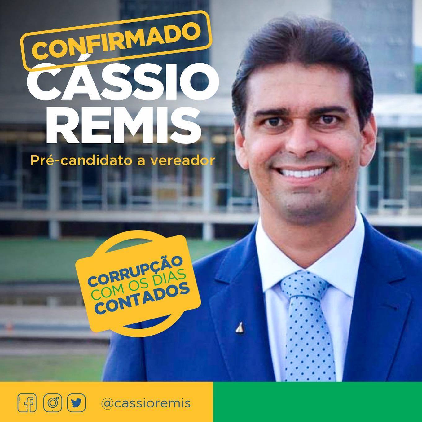 Cassio Remis era pré-candidato a vereador. Registro ainda não consta no sistema da Justiça Eleitoral.