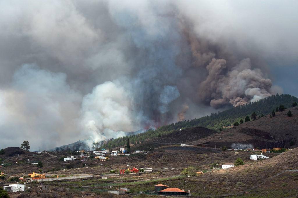 O vulcão Cumbre Vieja, na ilha espanhola de La Palma, no arquipélago das Ilhas Canárias