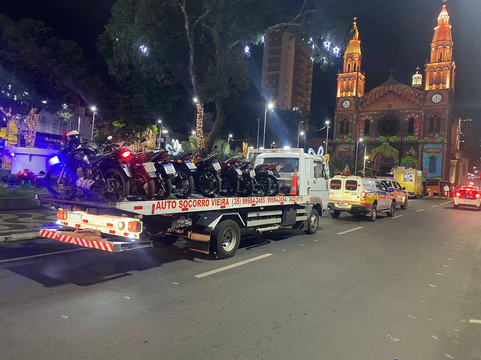 Motos foram apreendidas em Pouso Alegre