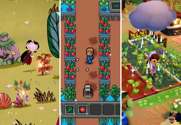 Cenas do gameplay de Voltaire: The Vegan Vampire, Mars Base e Fae Farm