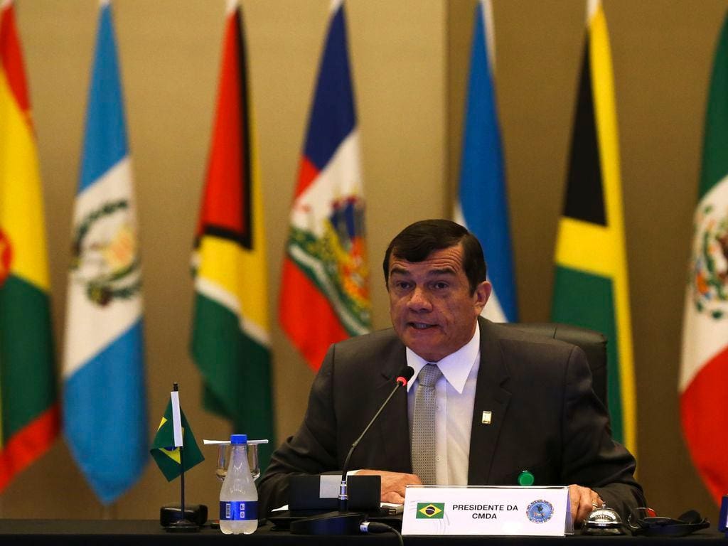 O ministro da Defesa, Paulo Sérgio Nogueira de Oliveira, durante discurso de abertura da 15ª Conferência de Ministros de Defesa das Américas