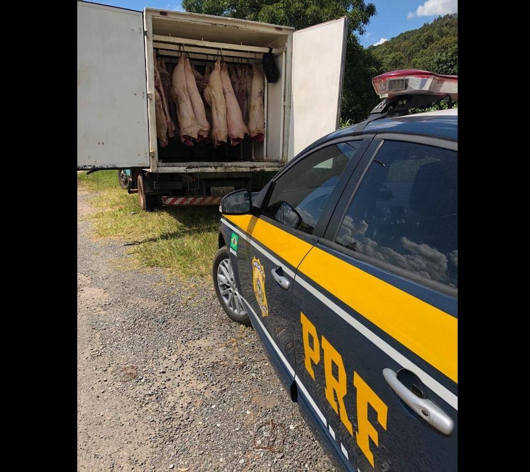 PRF apreende três toneladas de carne imprópria para consumo na BR-146