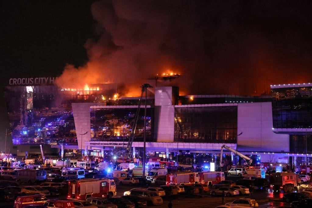 Ataque deixou Crocus City Hall em chamas