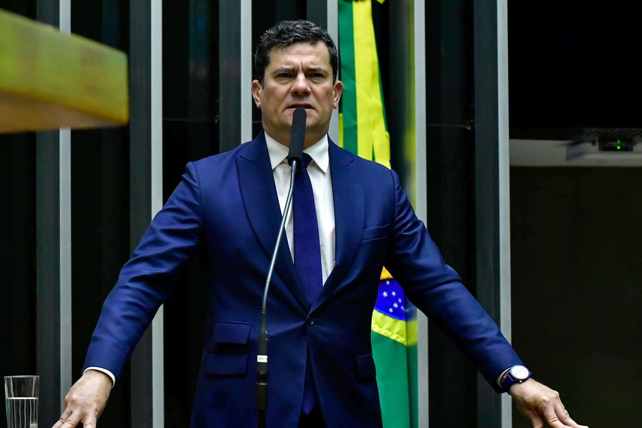 O senador Sergio Moro, acusado pela PGR do crime de calúnia contra o ministro Gilmar Mendes