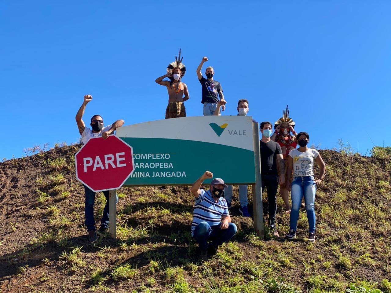 Manifestação acontece em diversos pontos de Brumadinho