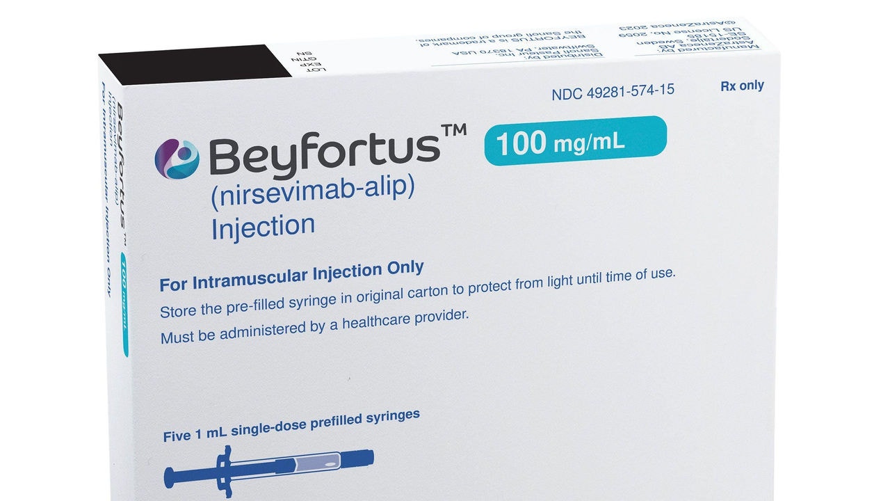 Caixa do medicamento Beyfortus, vendida nos EUA
