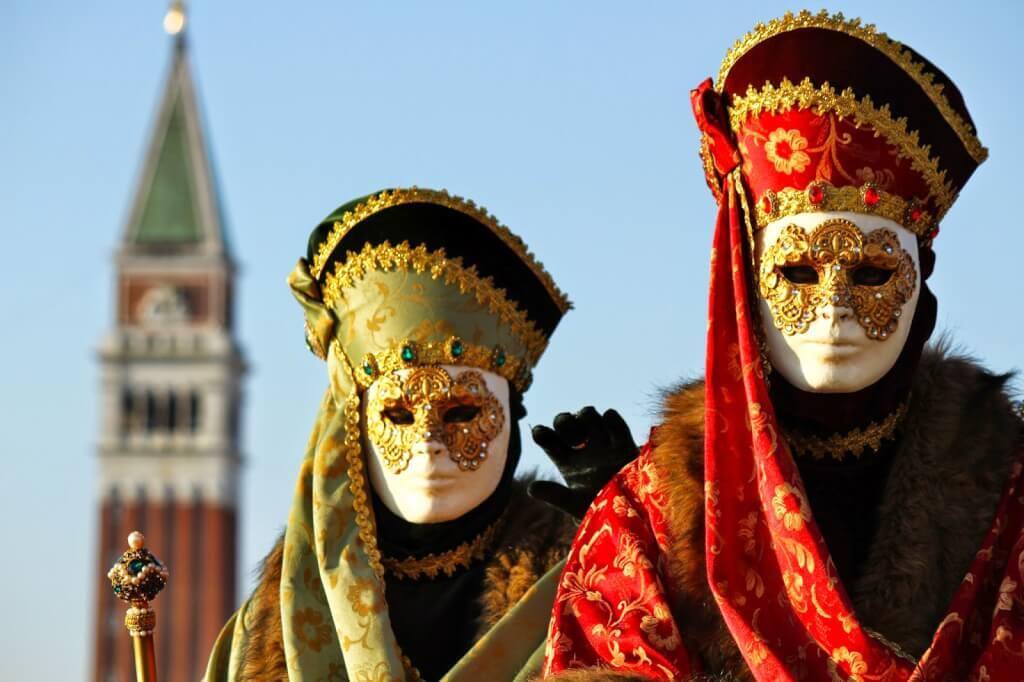 O Carnaval de Veneza é famoso por suas máscaras