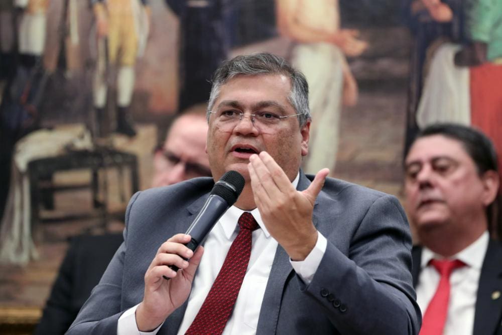Ministro da Justiça, Flávio Dino, em audiência na Comissão de Constituição e Justiça da Câmara dos Deputados nesta terça-feira (28)