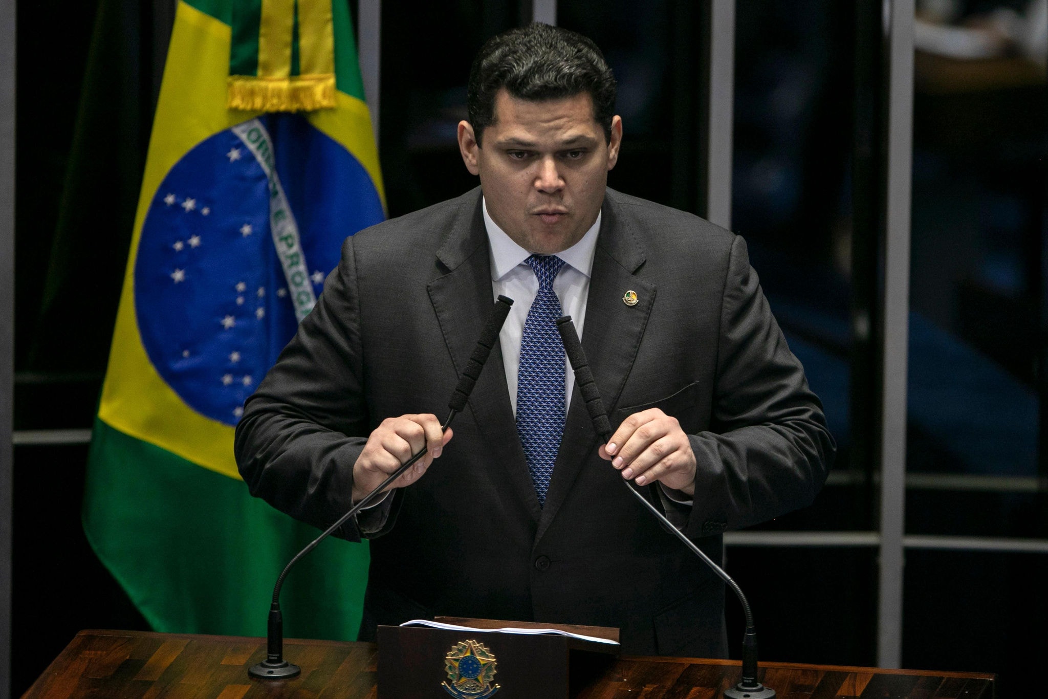 Davi Alcolumbre (DEM-AP), presidente do Senado
