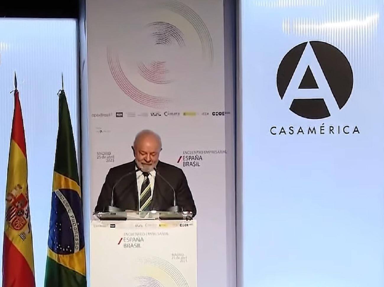 Em encontro com empresários da Espanha, Lula voltou a condenar a invasão da Ucrânia pela Rússia