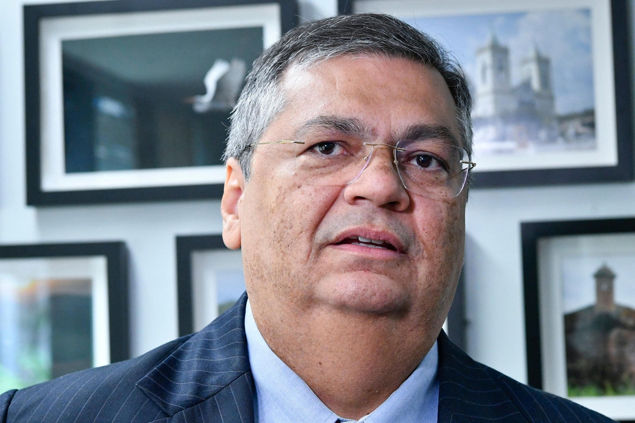 O ministro da Justiça, Flávio Dino, durante périplo no Senado