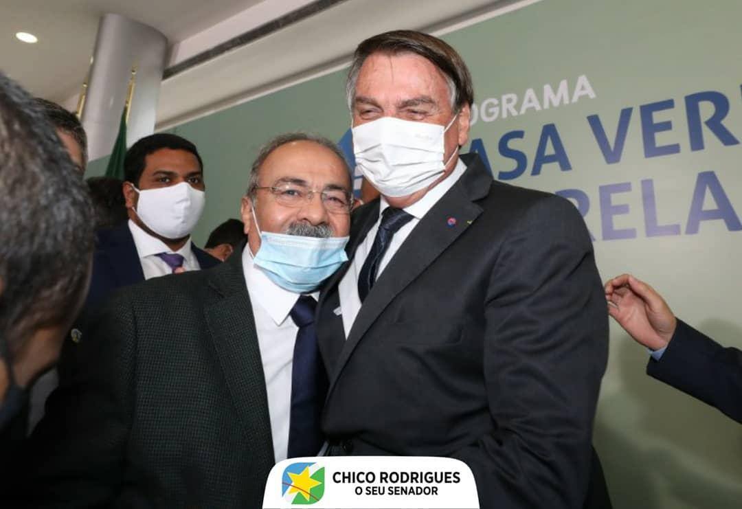 Chico Rodrigues e Jair Bolsonaro