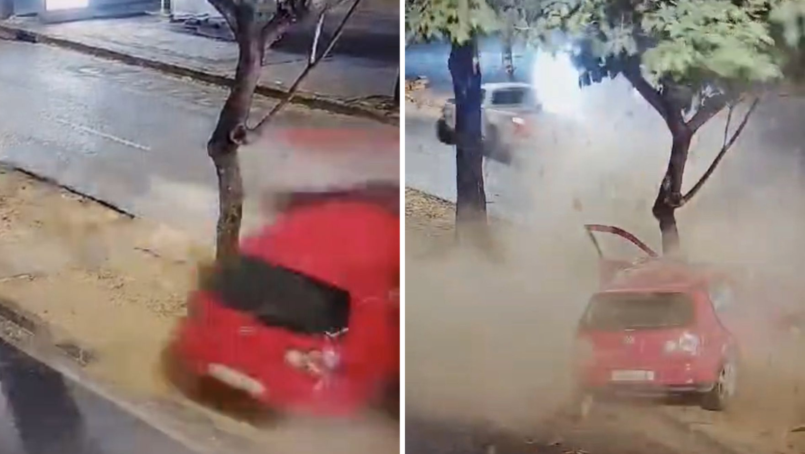 Quatro pessoas estavam dentro do veículo