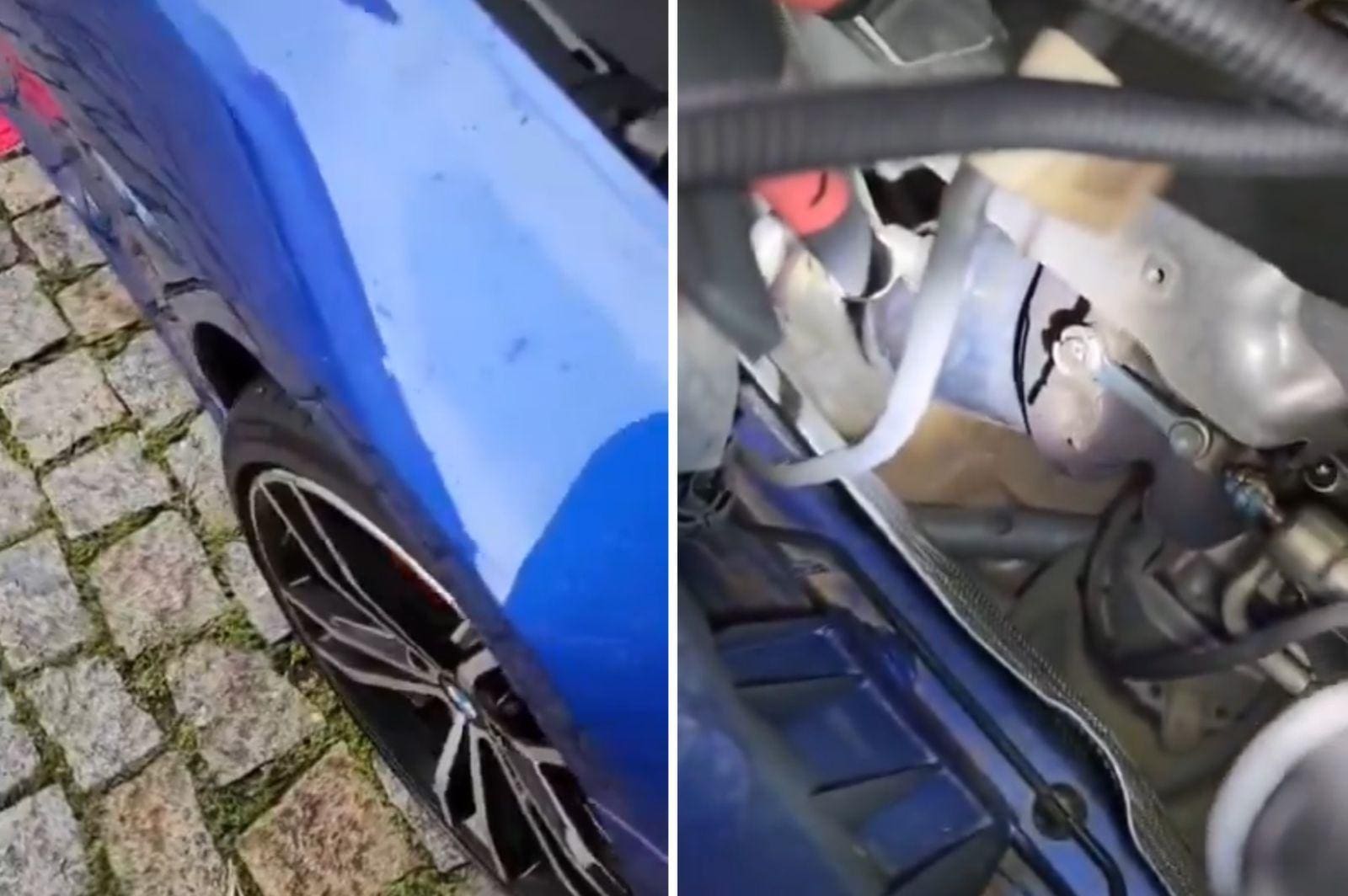 Perícia identificou desconexão entre o motor e o sistema de escapamento de gás do carro BMW