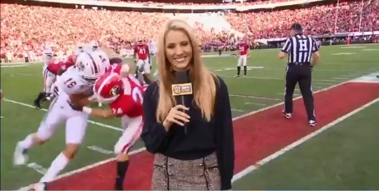 Após brincar em seu twitter com o ocorrido, Laura ainda foi cantada pelo running back Prather Hudson, dos Bulldogs