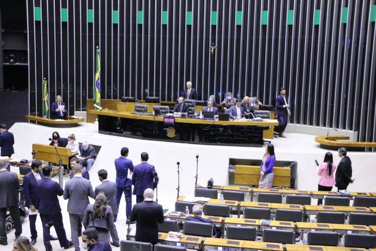 O plenário da Câmara dos Deputados, em Brasília