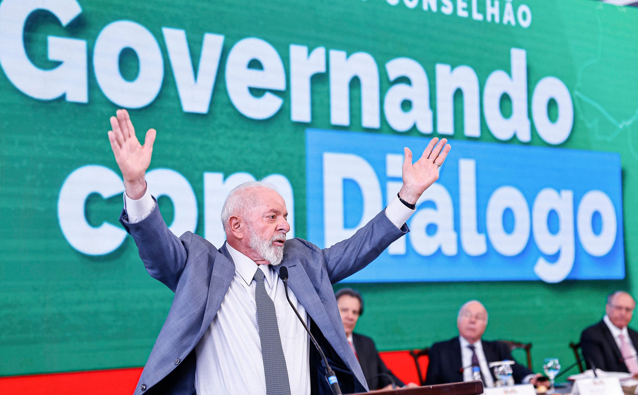 Presidente Lula durante reunião do 'Conselhão' no Palácio do Itamaraty, em Brasília