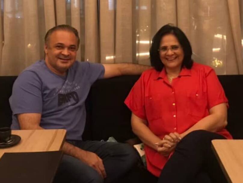 Damares Alves se encontra com o deputado Roberto de Lucena (Pode-SP)