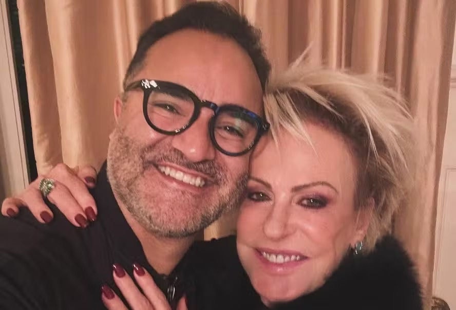 Ana Maria Braga e seu namorado Fábio Arruda